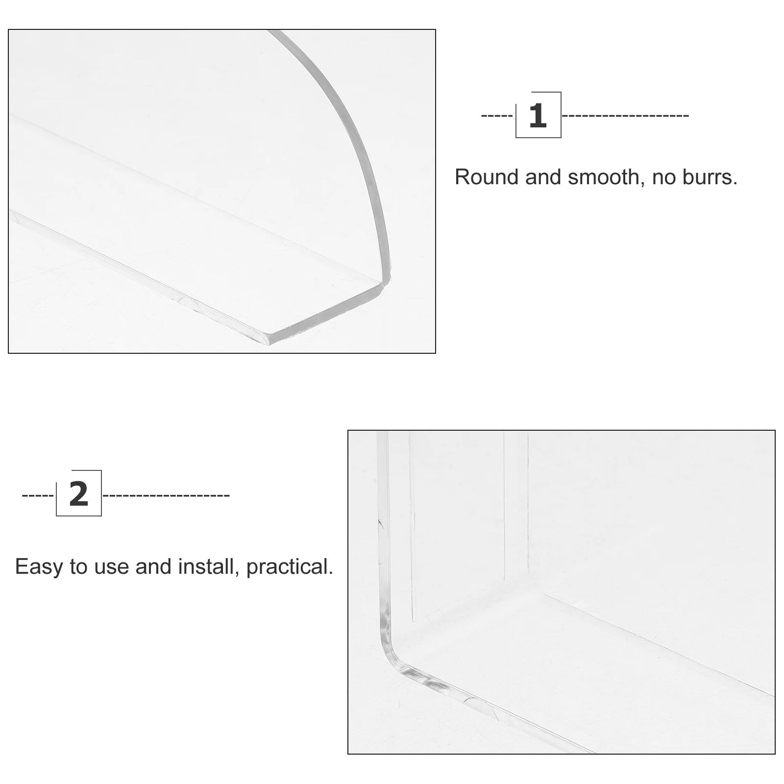 2 Pcs Splash Guard Clear Bathtub Water Drip Shower Guards Set Transparent Bathroom For Sink Acrylic