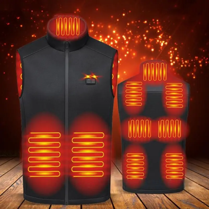 

Winter Heating Vest USB 9 Zone Smart Heating Warm Constant Temperature Heating Jacket Three-speed Temperature Control Warm Vest