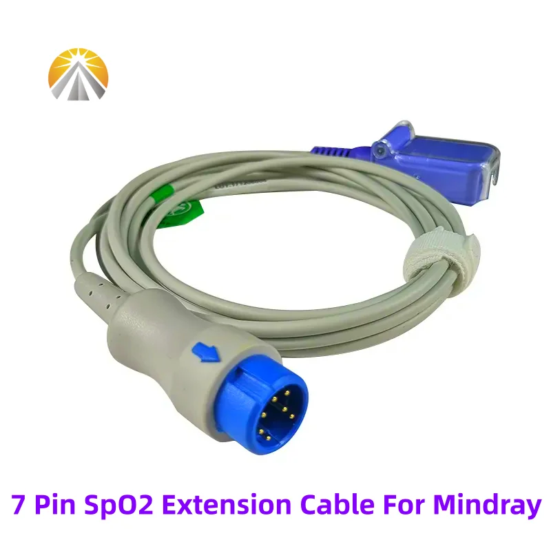 0010-30-42737 Reusable SpO2 Sensor Extension Cable Round 7 Pin to DB9 Female for Mindray Patient Monitor T5 T6 T8 PM6800