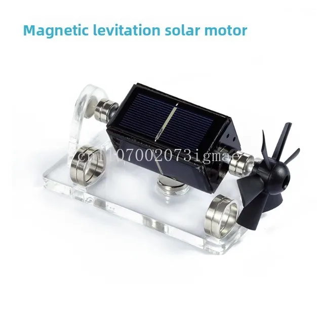 Maglev solar motor, creative maglev ornament, fan blade scientific gift view 2