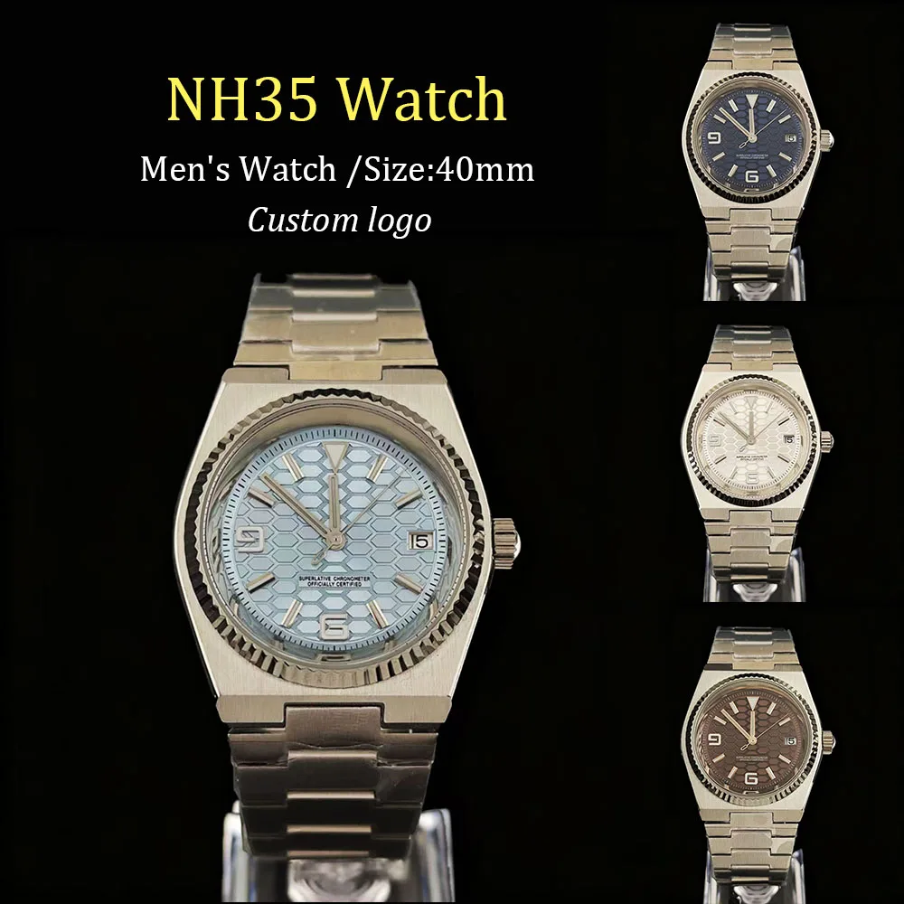 PRX Super Player 40mm Watch NH35 Men's Automatic Watch Sapphire Stainless Steel Watch Customized Logo Watch NH35 Movement Watch