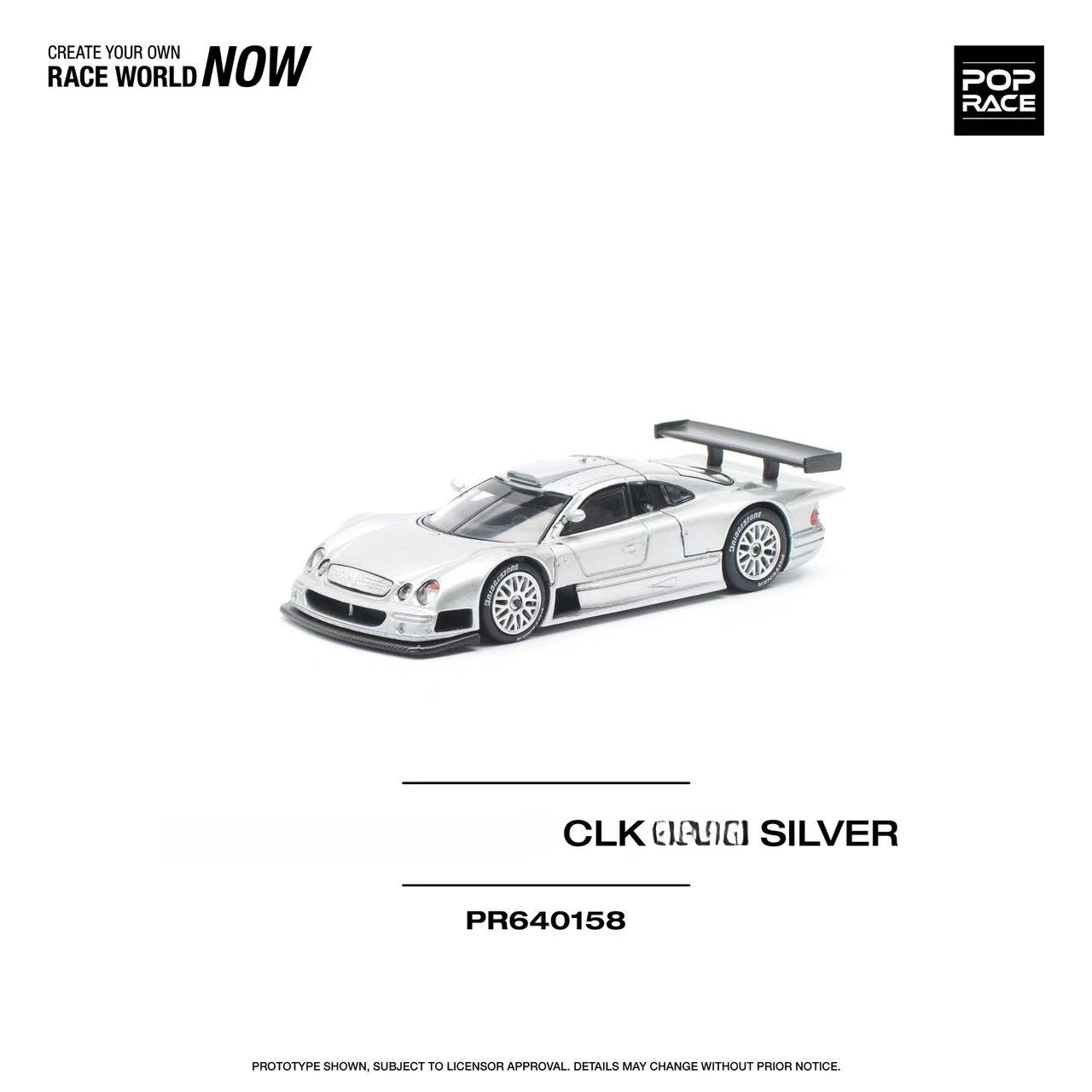 **Pré-encomenda **Xcartoys X POP RACE 1:64 MB CLK SILVER Modelo de carro