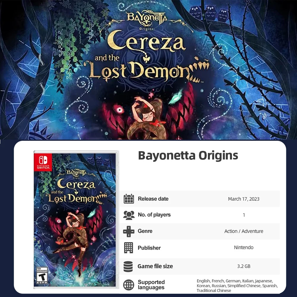 Bayonetta Series 1 2 3 Bayonetta - Cereza Lost Demor - نينتندو سويتش عروض الألعاب خرطوشة البطاقة المادية