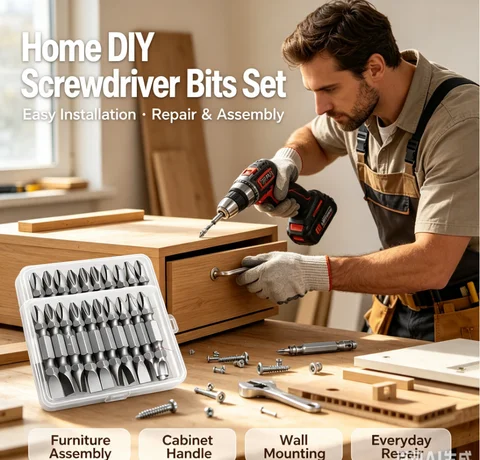 20/5PCS Slotted Phillips Pozidriv Double Head Screwdriver Bit Set Flat Cross Head Hand Tools S2 Magnetic Screwdrivers Drill Bits