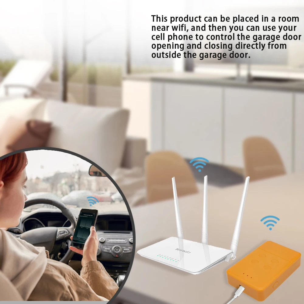 ل Keeloq Wisniowski 433.92 ميجا هرتز الذكية واي فاي التحكم عن بعد تويا RF جسر موصل USB 5 فولت لا الأسلاك مع المحرك المطلوبة اليكسا