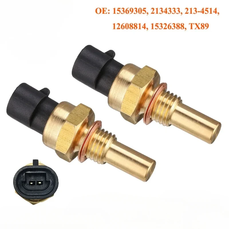 2/10/20 Pcs Durable Coolant Temperature Temp Sensor For Chevy GMC TPI TBI LT1 LS1 LS2 4.8L 5.3L 12608814 15326388 Brand New