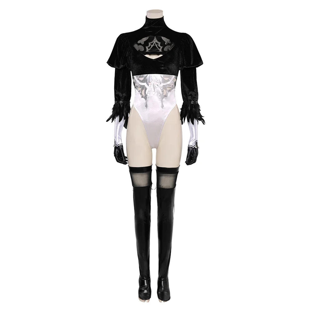 Traje de Cosplay de juego NieR Cos Automata YoRHa 2B, traje de fantasía, mono, accesorios para niñas, juego de rol, Halloween, C