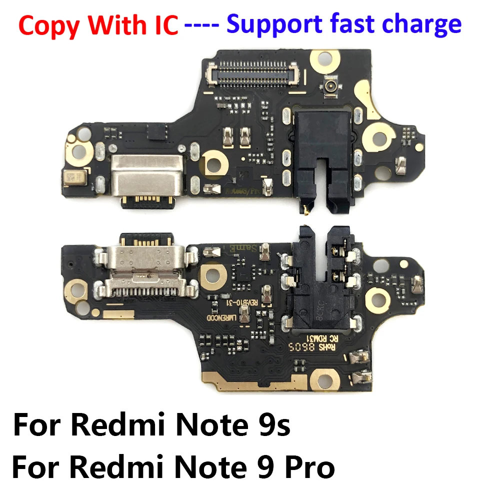 Placa de puerto de carga USB, conector de Cable flexible para Xiaomi Poco X3, M4 Pro, M3, Redmi Note 7, 8, 8T, 9S, 9, 10, 10s, 11 Pro, 4G, 5G, micrófono