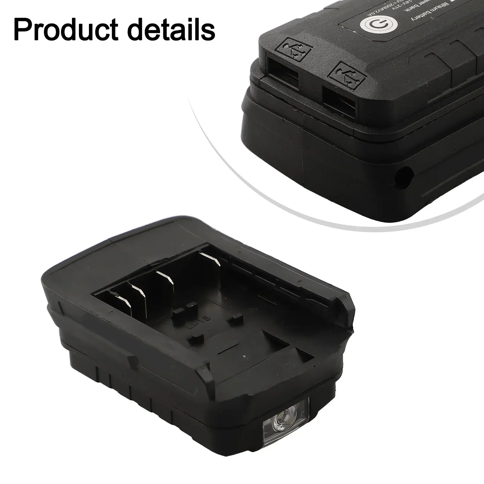 

Battery Converter DC 14V-21V, Max 2A USB Converter Intelligent Charging Board LED Light Mobile Side Power Solution