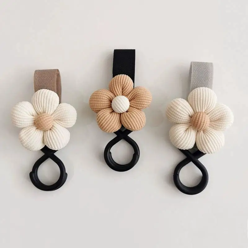 【Nice】Baby Stroller Hook Sweet Flower Children Cart Umbrella Hanging Bag Storage Loop Hook Infant Supplies Storage Accessories view 5