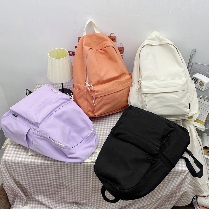 2022 Fashion Women Backpack Female Big Small Travel Backpack Nylon Waterproof School Bag For Teenage Girls Casual Shoulder Bag