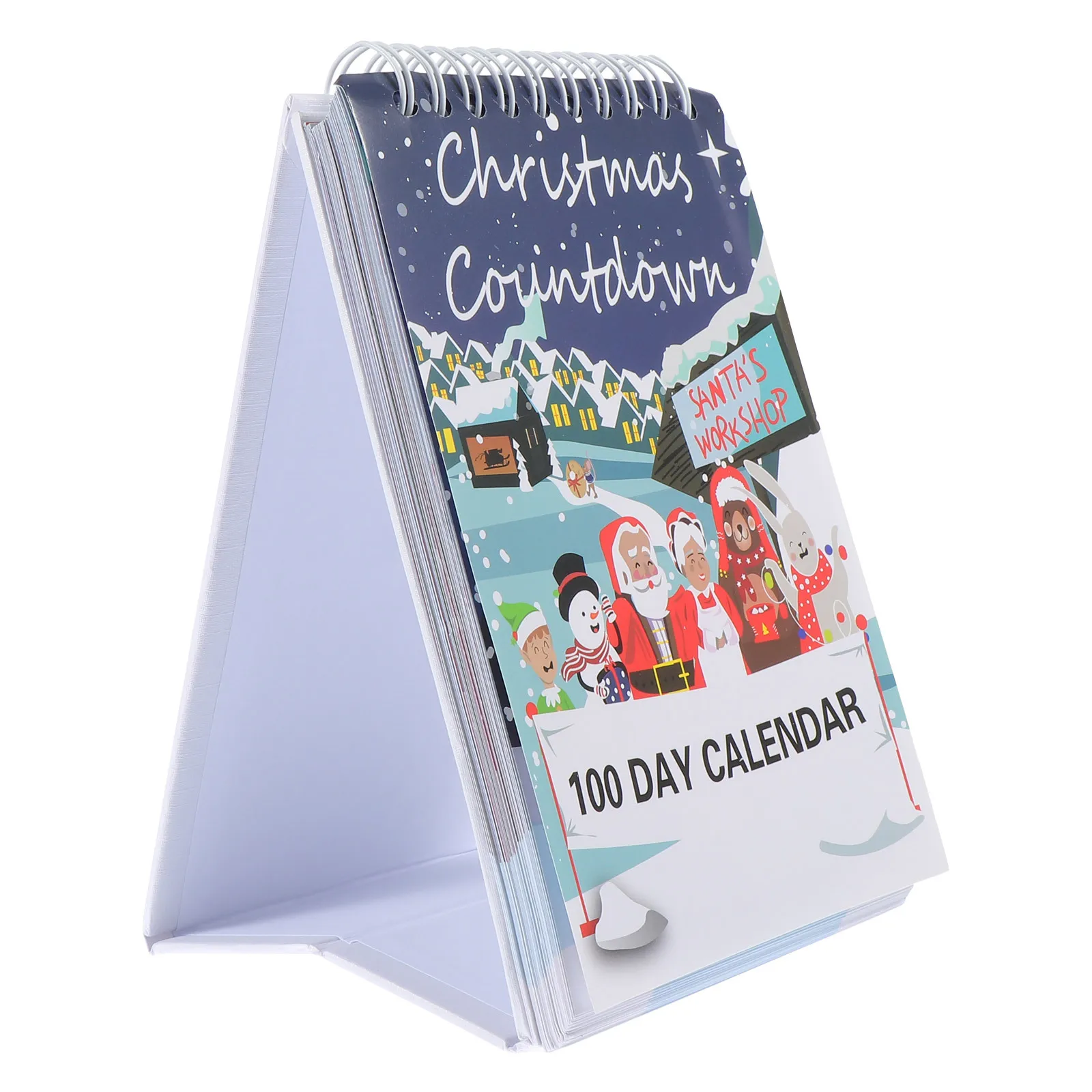 

1Pcs Paper Christmas Countdown Calendar Desktop Ornament Colorful Holiday Decor for Home Office Table Decoration