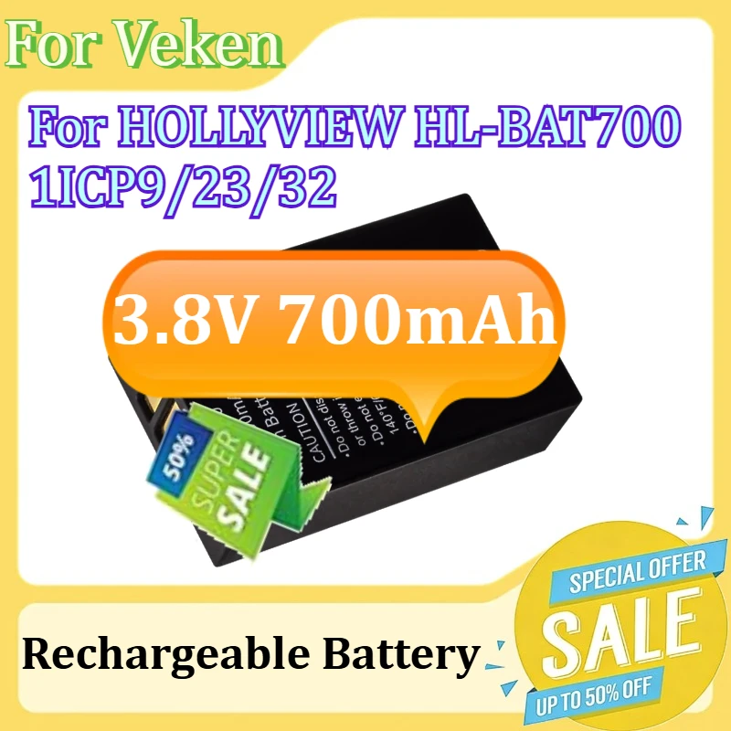 

New Replacement Battery For Veken HOLLYVIEW HL-BAT700 1ICP9/23/32 3.8V 700mAh