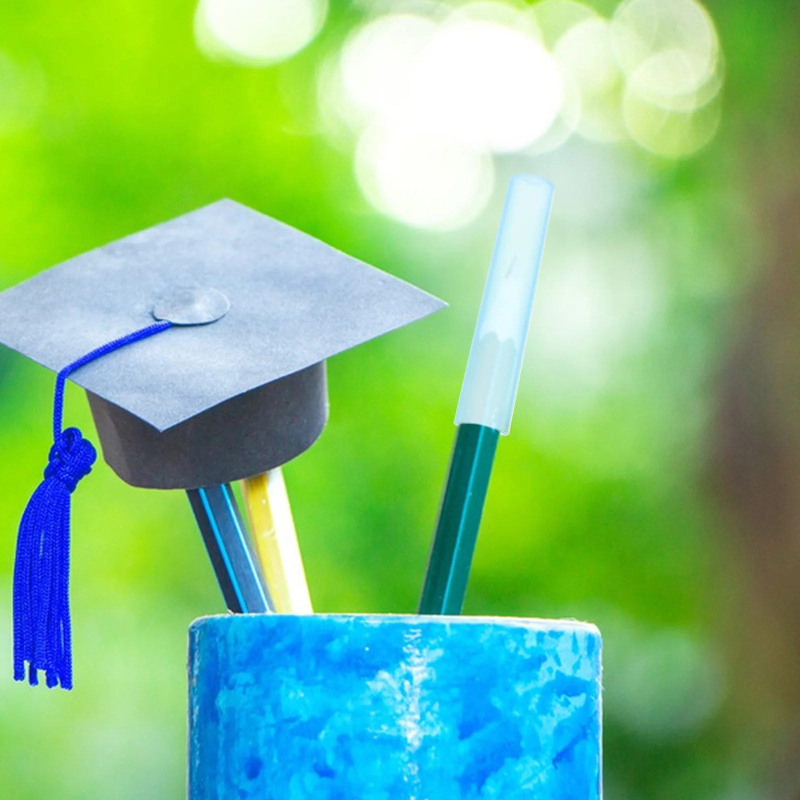 

50 шт., удлинитель для карандашей для детей, красочные колпачки для карандашей, защитная крышка для наконечников, деревянные карандаши, школьные принадлежности, школьные принадлежности, пластик