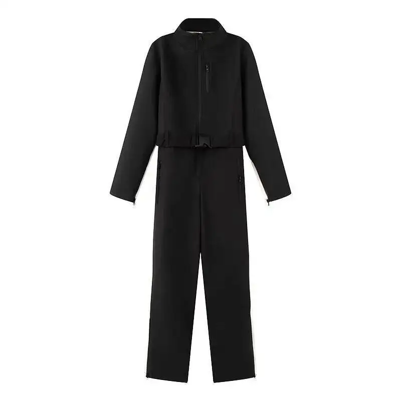 2025 Dames Elegant Skateboard Eendelig Fleece Skibodysuit Dames Lange mouw Waterdicht Winddicht Patchwork Skiën Jumpsuits