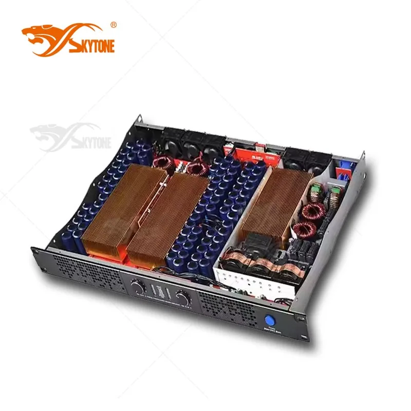 HQ48 2X4800W 1U แอมพลิฟายเออร์ดิจิตอลกำลังขับสูงสำหรับลำโพงเวที แรงดันไฟฟ้ากว้าง 90V-265V ระดับมืออาชีพ
