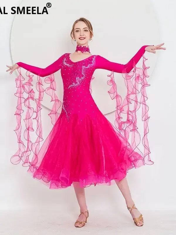 

Modern Dance Dress For Woman New Social Dance Costume Ballroom Dancing Competition Clothes Waltz Performance Dress