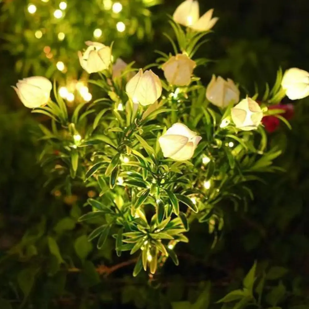 Garden Light Solar Powered Flower Shape Outdoor Yard Light Waterproof Scratch-Resistant Small Size Garden Lamp view 4