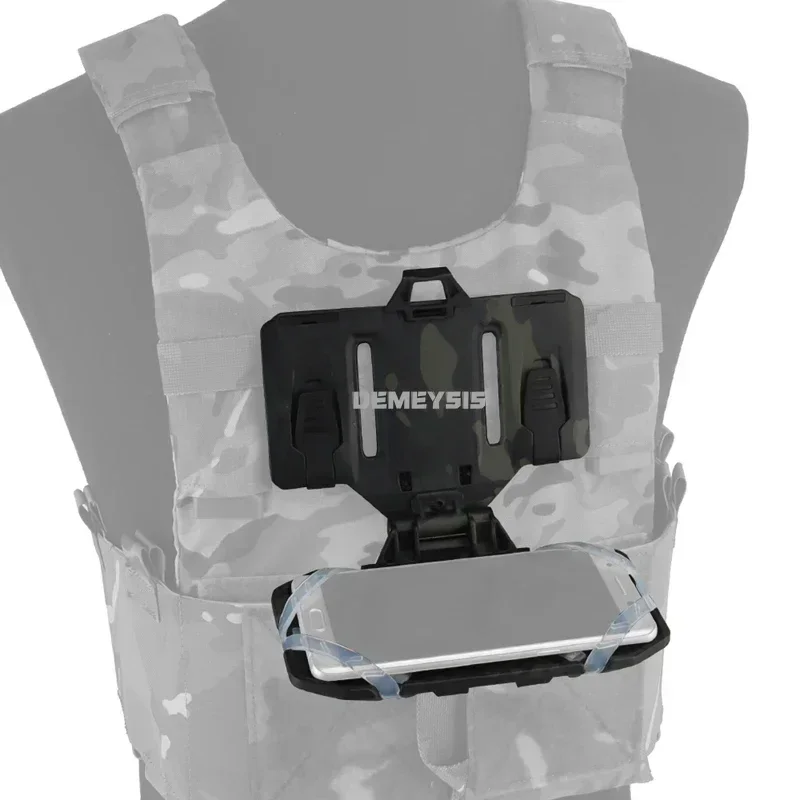 Vest Mobile Phone Rack Tactical Folded Navigation Board Mobile Phone MOLLE Holder Hunting Paintball Chest Bag Map Bag