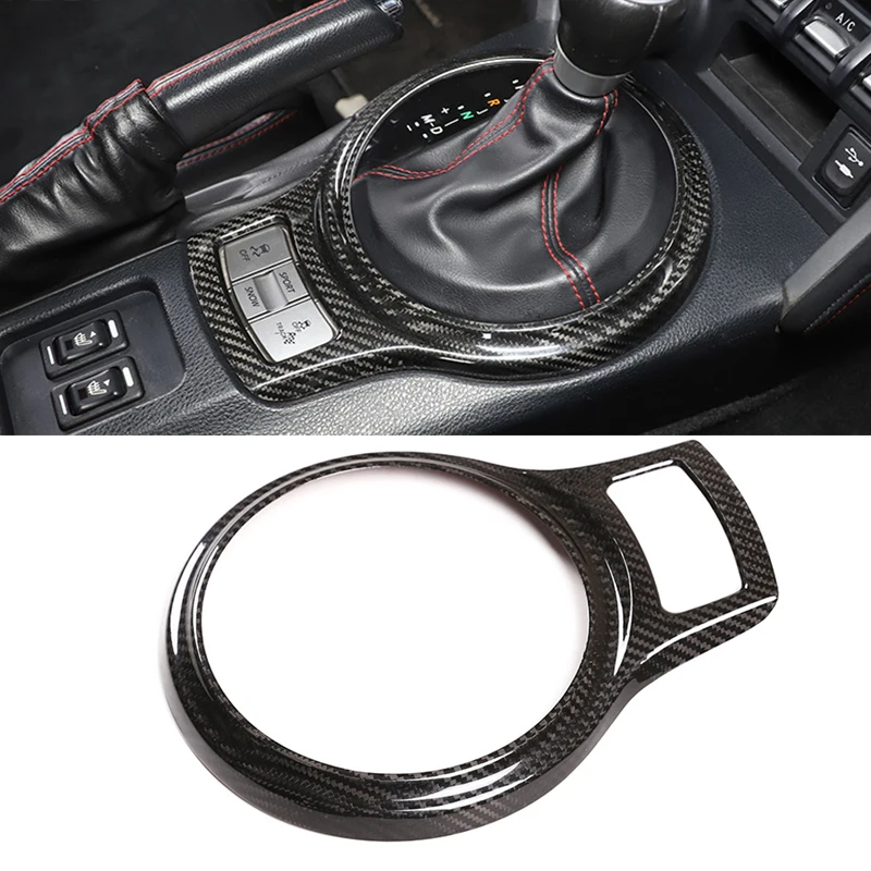 

For Toyota 86 Subaru BRZ 2012 - 2016 2017 2018 2019 2020 ABS Carbon Fiber Texture Central Gear Shift Panel Cover Protective Trim