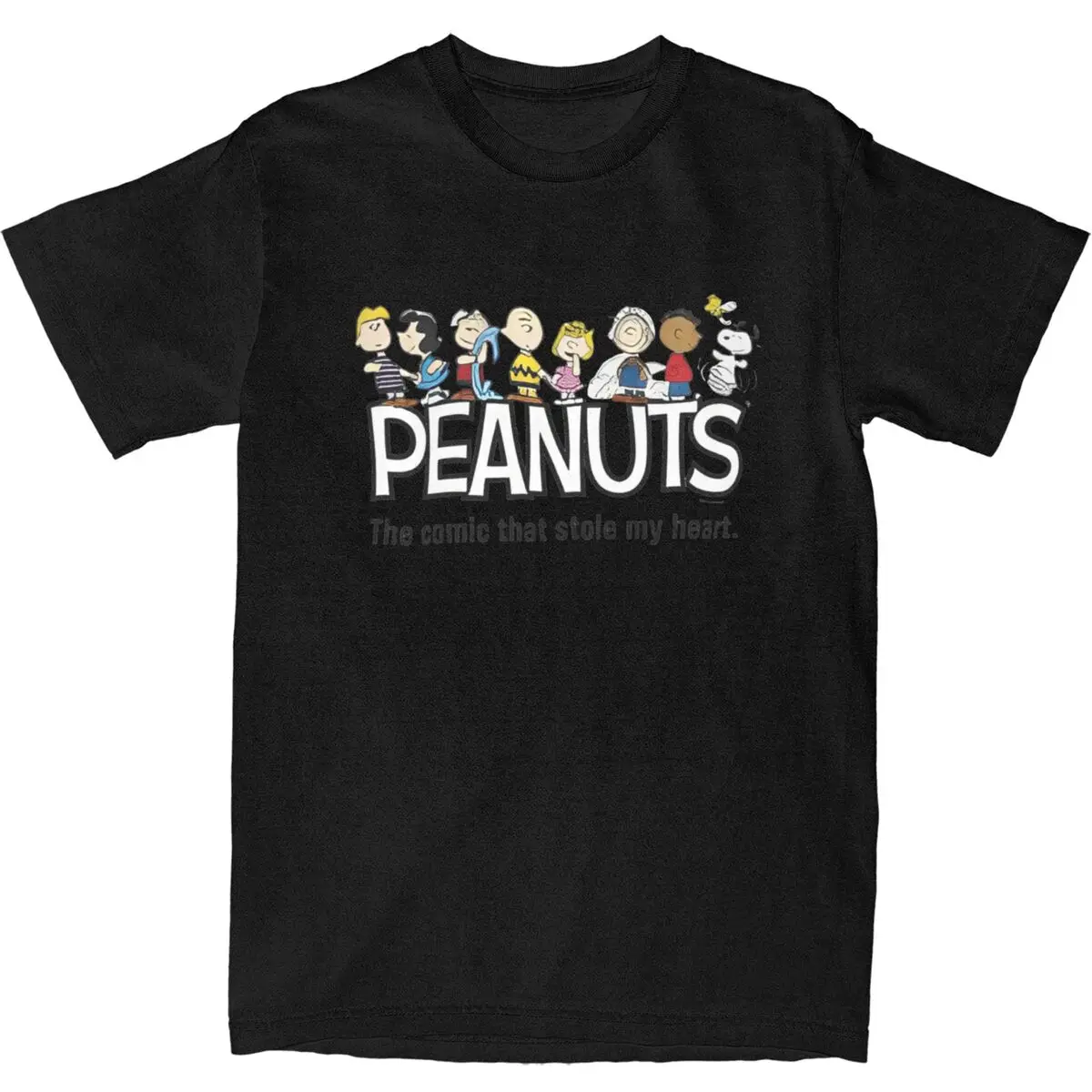 Men Peanuts Comiv Gang Group T Shirts Cotton Clothes Beach Y2K Casual Short Sleeve T Shirt O Neck Popular Custom DIY Tshirt