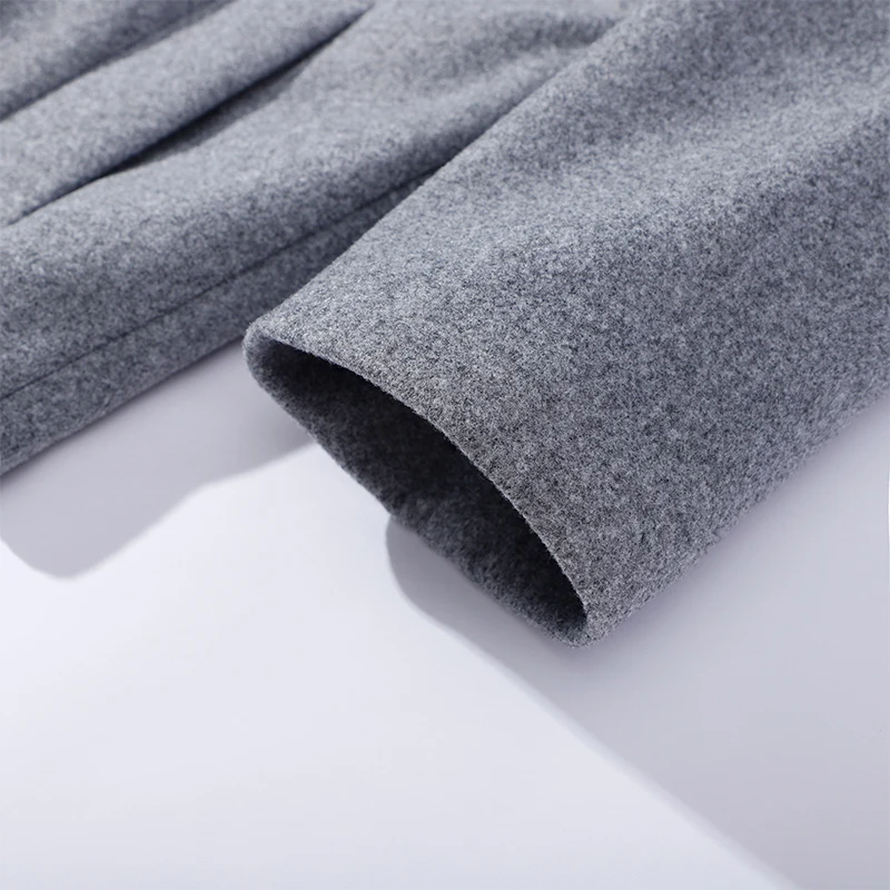 Elegante Wolljacke mit Stehkragen für Damen, Lose Passform, Lange Ärmel, Einreihig, mit Reißverschluss, Damenjacke, Herbst-Winter-Oberbekleidung 2026 – Detail 26