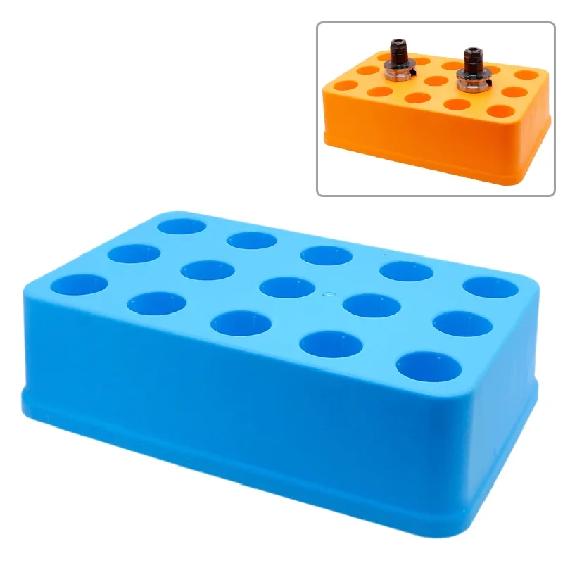 1Pc BT40 Tool Holder 15 Hole CNC Milling Cutter Storage Box Drill Tap Barrel Clamp Organizers Plastic Tool Accessories Boxes