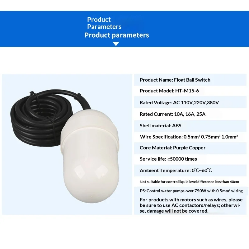 Industrial Explosion-proof Float Switch, High Temperature Acid Alkali Resistant Liquid Level Controller for Water Pump