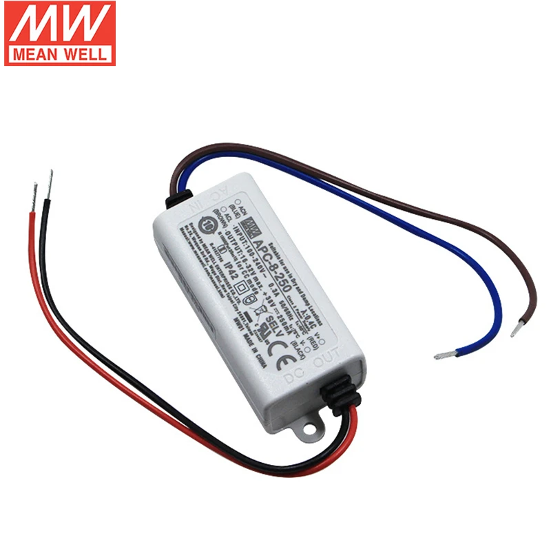 MEAN WELL APC-8 Series 8W Constant Current Output Power Supply LED Driver APC-8-250 APC-8-350 APC-8-500 APC-8-700