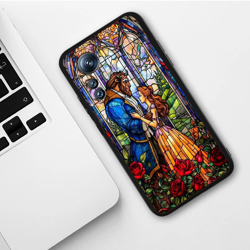 La Bella y La Bestia Disney para Xiaomi Mi 14 13T 13 12T 12 11T 11i 11 10T 10 Pro Lite Ultra 5G funda de teléfono negra de TPU