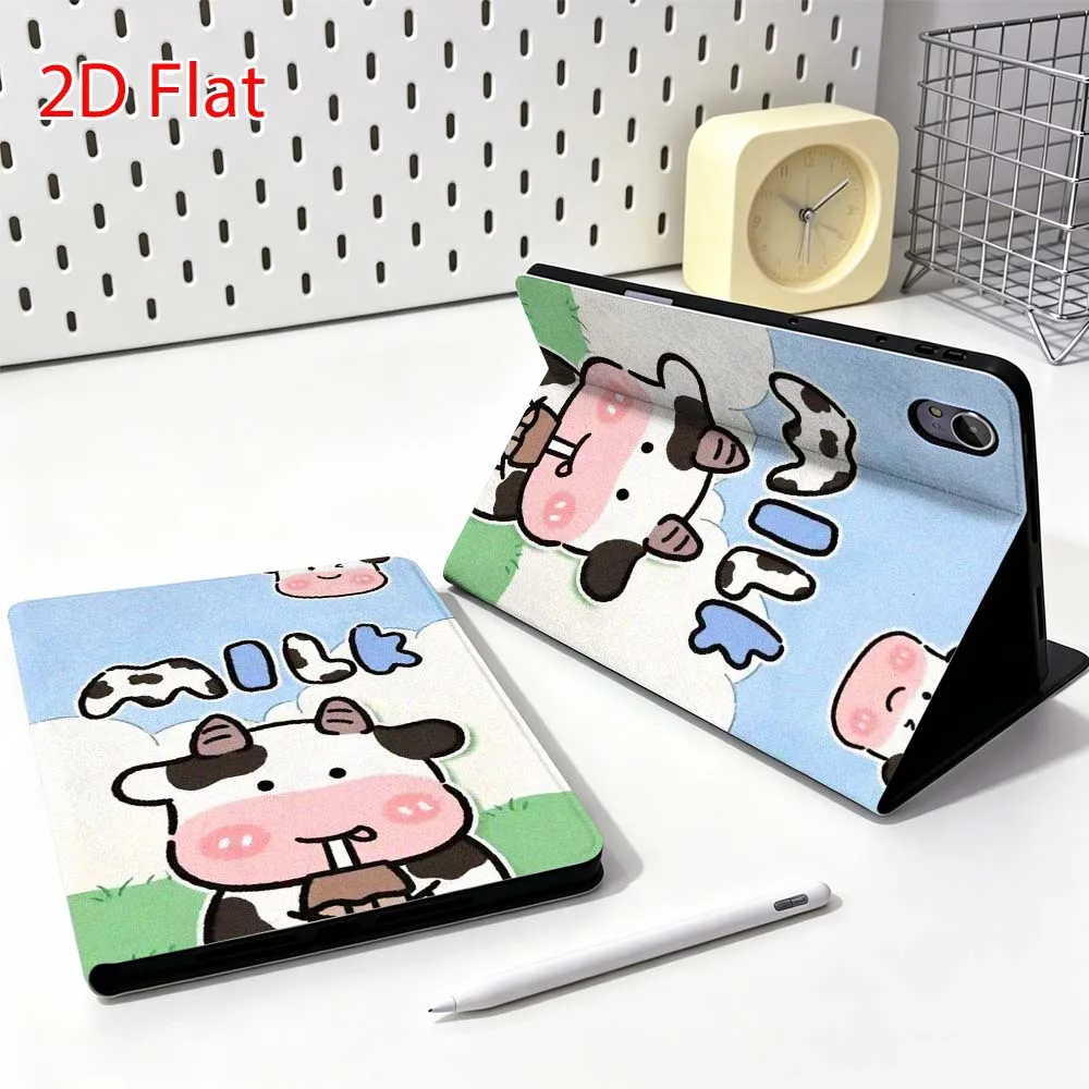 Cartoon Cow Moo Text Art For Huawei MediaPad MatePad Honor Pro V6 9 V8 X9 12 X 13.3 SE 11 11.5 Inch Tablet Case Popular