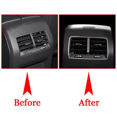 Armstöd baksäte luftutlopp ventilationshål gallerskydd panel paljetter klistermärke tillbehör passar för Peugeot 408 408 GT 2023 2024 10 best sales Peugeot 408 GT - №5