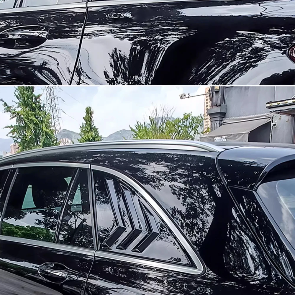 Car Shutter for Mercedes Benz GLC X254 300 AMG 2023~2025 Carbon Fiber Rear Side Window ABS Louvers Triangular Sticker Accessorie