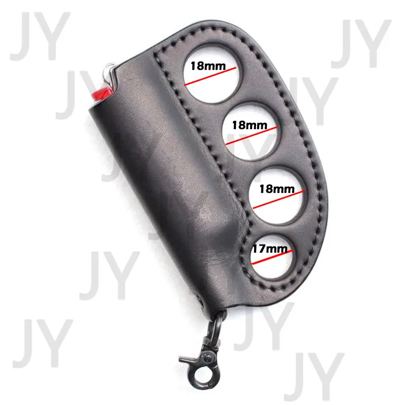 Outdoor Camping Self-defense Lighter Storage PU Leather Case, Portable Multi-purpose Fighting Keychain gifts