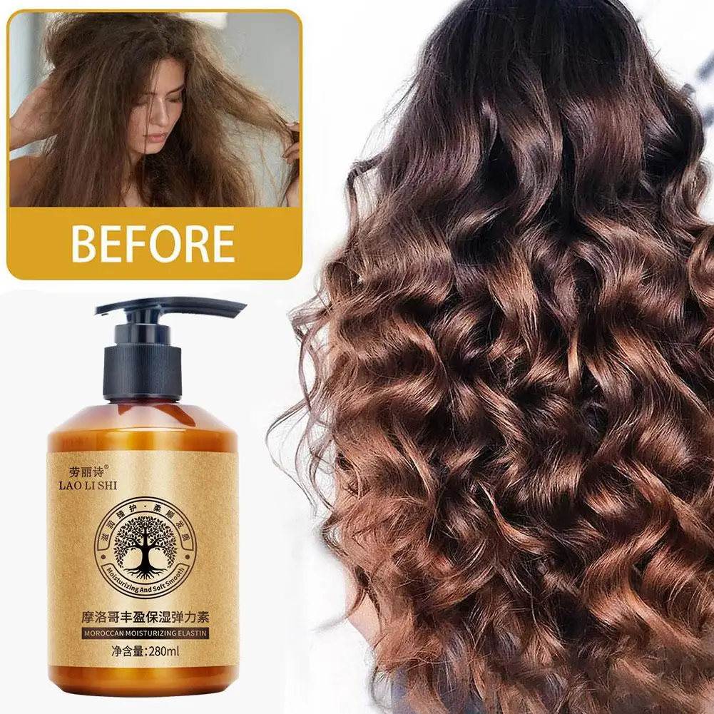 280ml Hair Volumizing Cream Hair Conditioner Volume Lift Styling Cream Curly Hair Elastin Curl Defining Nourishing Hair Care