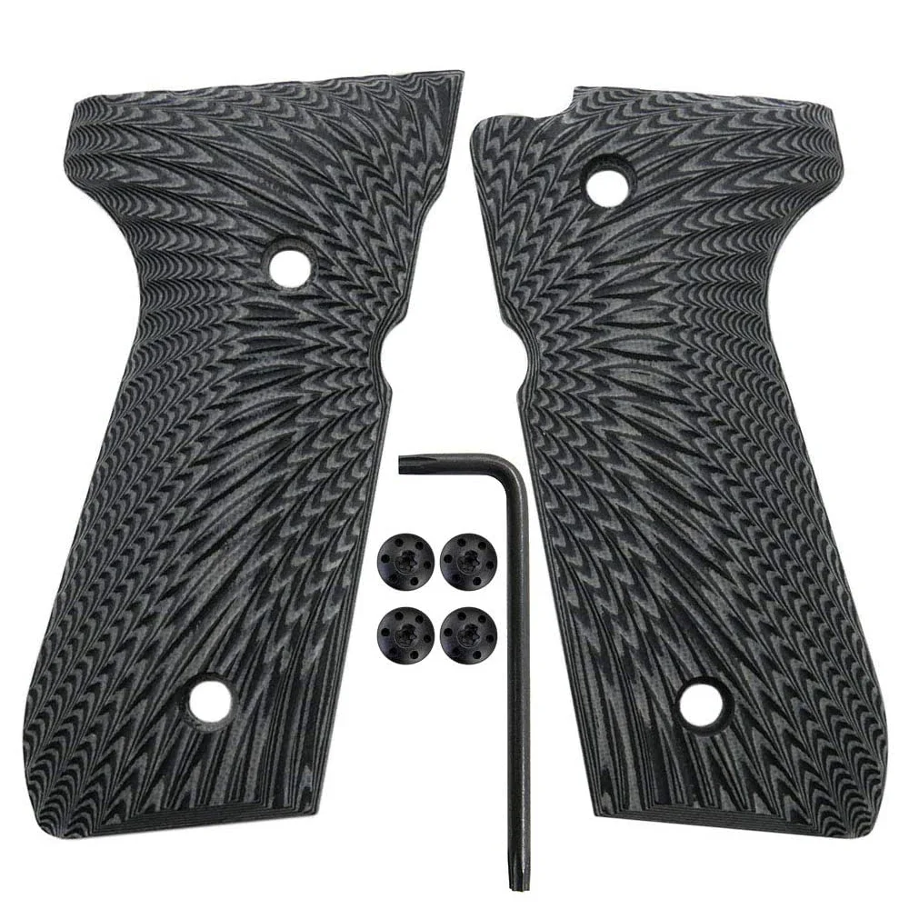 G10 Grips Beretta 92fs grips Full Size, 92 fs, m9, 92a1, 96a1, 92 INOX, Gun Grips Screws Included, Sunburst Texture