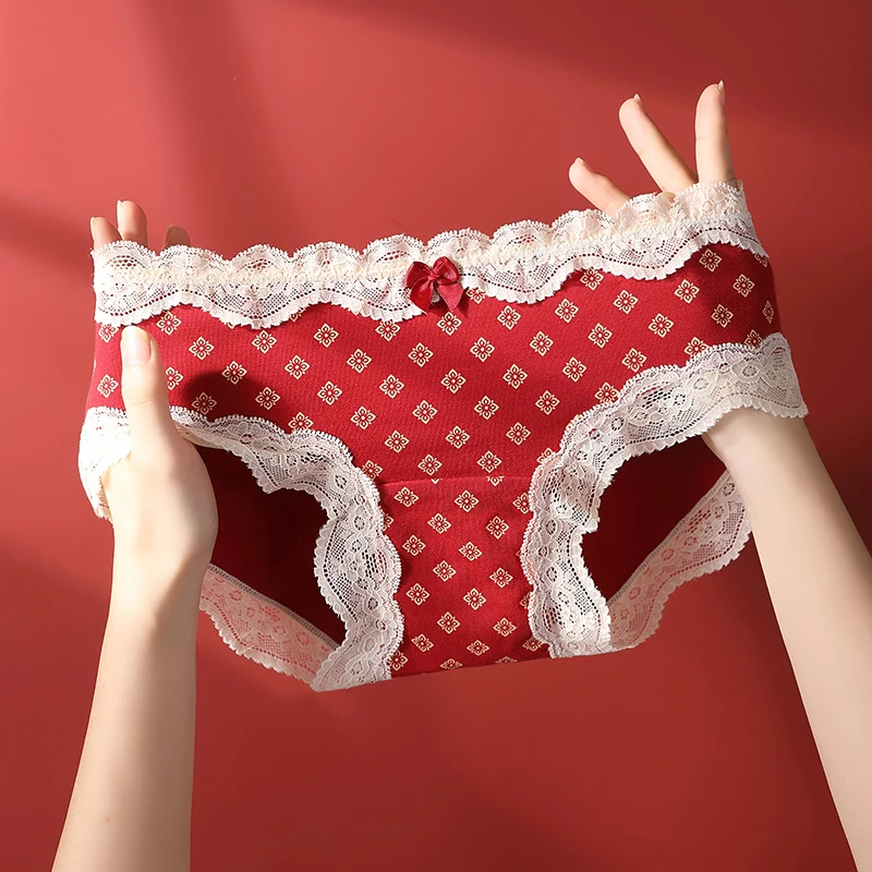 Triangular Panties Set Pack Christmas Day Women Underwear Women's Cotton Briefs… - Image 2