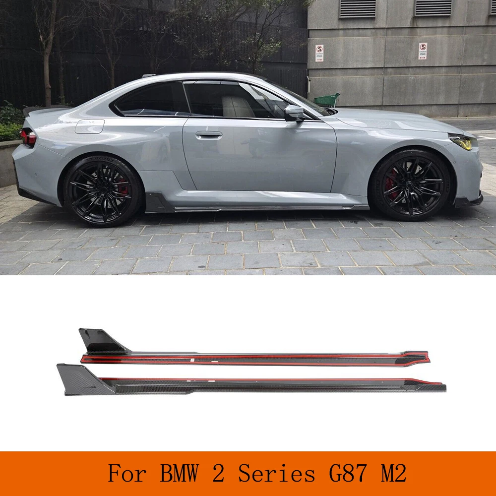 

Комплекты боковых юбок для автомобиля BWM 2 серии G87 M2 Coupe 2022UP Prepreg Dry Carbon Fiber Автомобильное боковое удлинение Sidedoor Plate Боковая губа