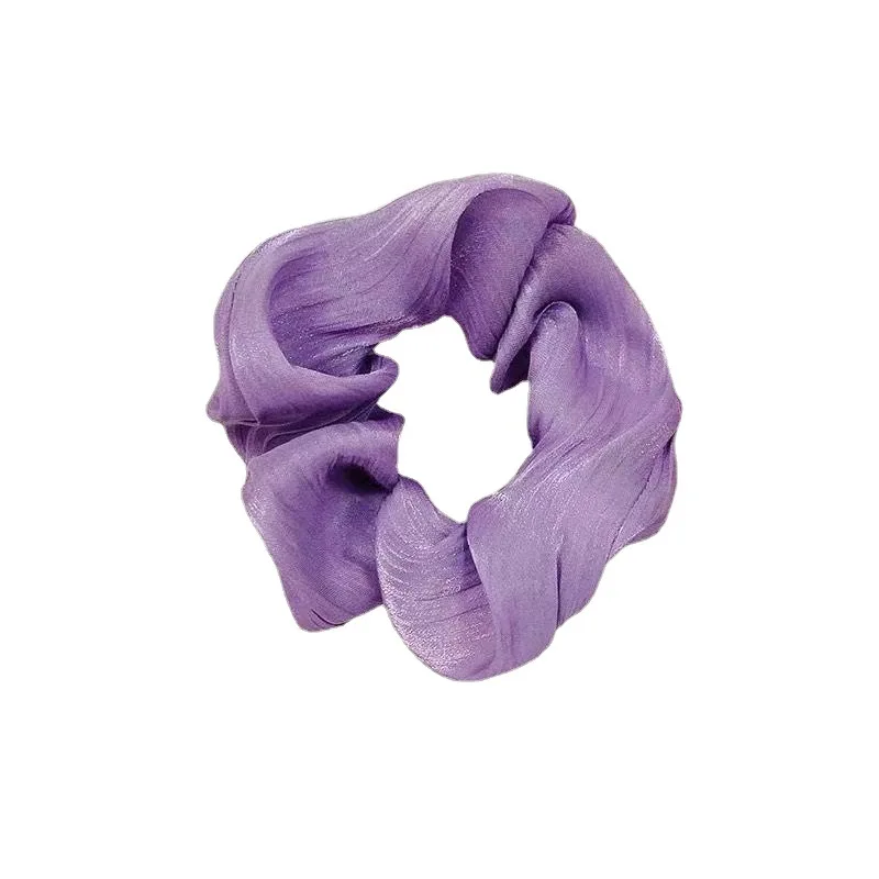 Purple Mesh Hair Ring Large Intestine Hair Ring Ins Simple Hair Rope Fat Intestine Head Rope Female Korean Hair Accessories