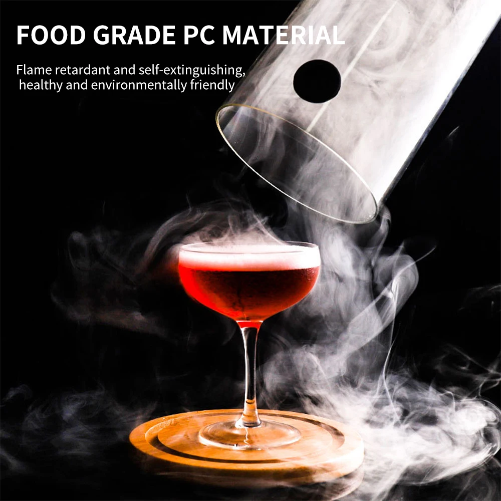 Molecular Cuisine Smoke Hood Food Grade Lid Dome Cover For Smoker Gun Accessory Infuser Cake Steak Cover Cup Food Dish