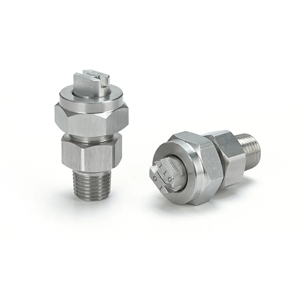 Stainless Steel TP Jet Nozzle TPU Standard Spray Tip Fine Flat Fan Spray Nozzle Three-Piece Combined for Cooling Cleaning