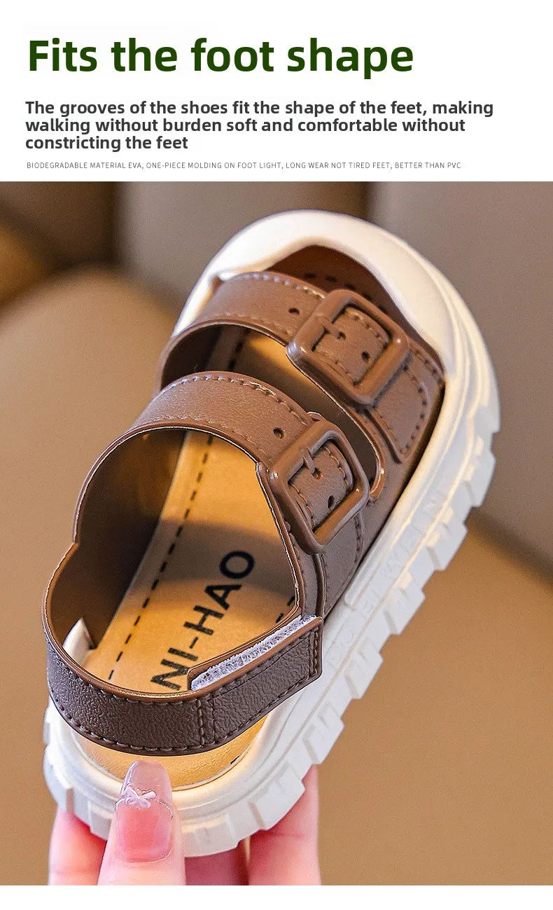 2026 Kinder Sandalen Jungen Mädchen Strandschuhe Weiche Leichte Geschlossene Outdoor-Sandalen für Kleinkinder Babyschuhe Sommer – Detail 7