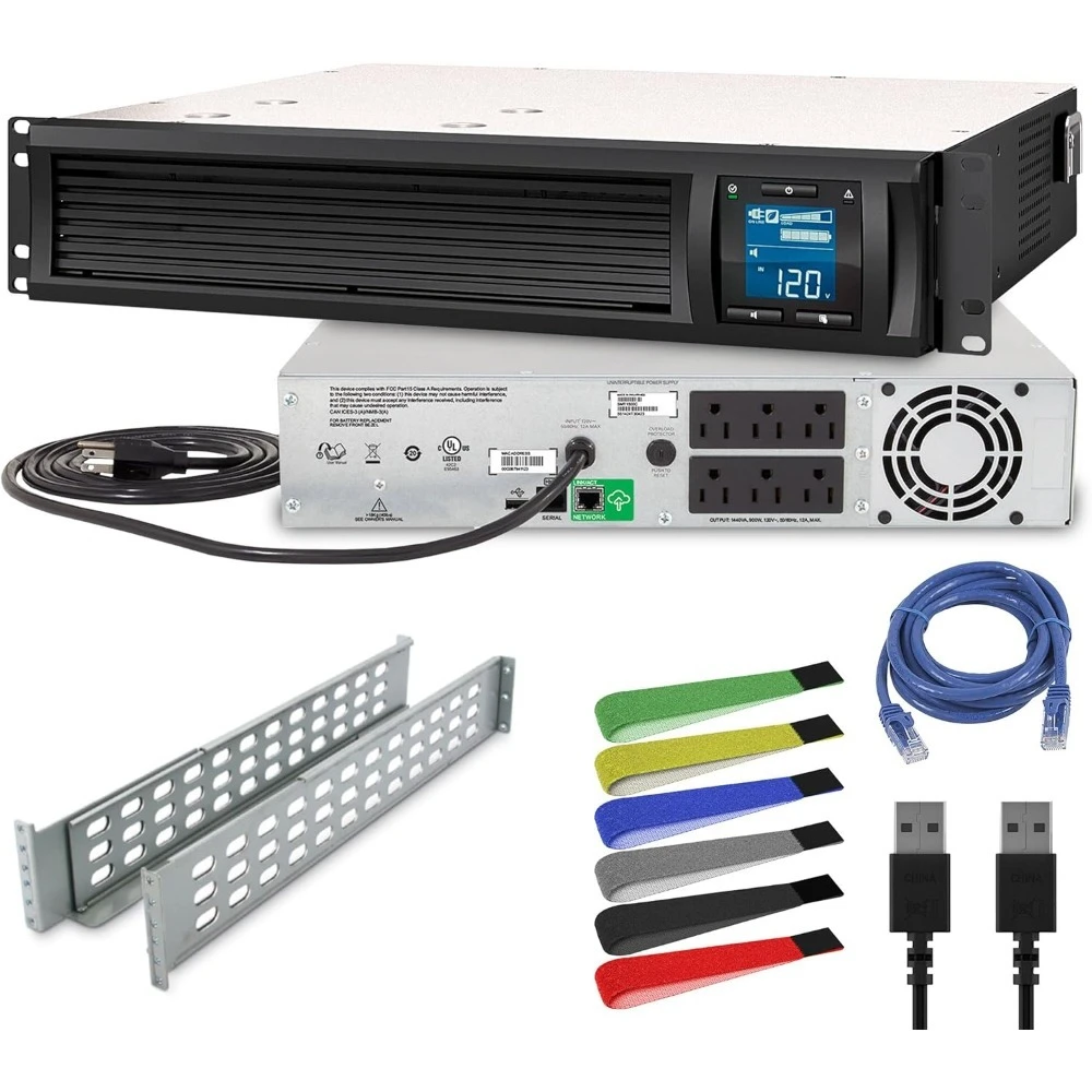 

1500VA Smart UPS with SmartConnect, Rack Mount UPS Battery Backup, Sinewave, AVR, 120V, Line Interactive Uninterruptible
