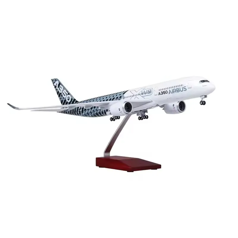 47cm Flugzeugmodell A350 Prototyp XWB Airlines 1/142 Maßstab Druckguss-Harz Flugzeugmodell mit Licht und Fahrwerk Sammlerstück Geschenk