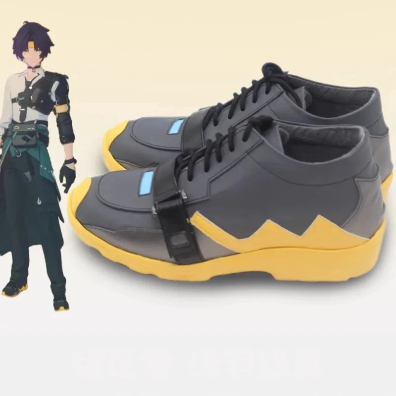 

✦2026Zenless Zone Zero Asaba Harumasa Cosplay Shoes PU Leather Shoes Halloween Carnival Boots Game Cosplay Props Custom Made%1~