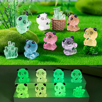 8/24/48Pcs Cute Luminous 3D Panda Resin Crafts Glow In The Dark Tiny Pandas Micro Landscape Figures Decorate DIY Home Ornaments
