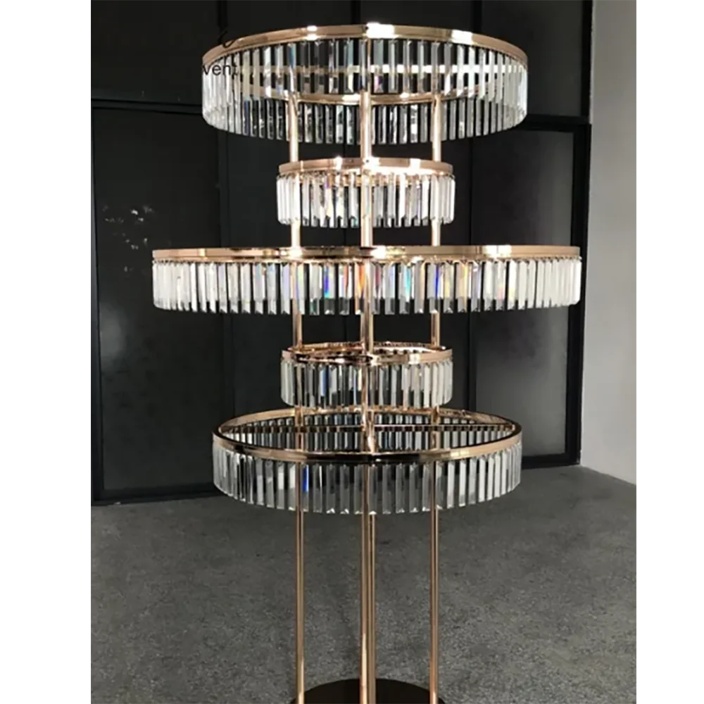 Hot selling Tall Clear Glass Trumpet Centerpiece For Wedding Event Decoration