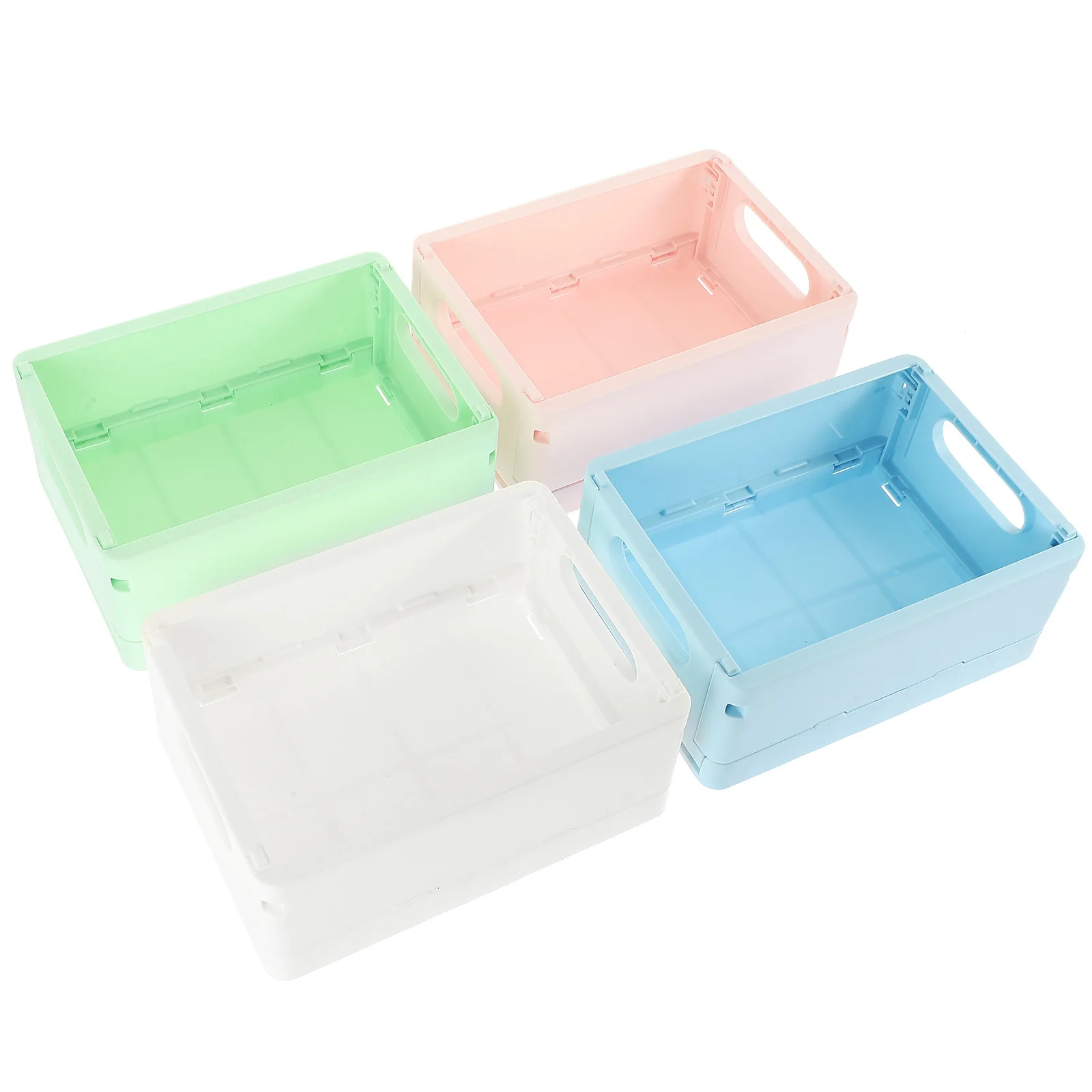 

4Pcs Plastic Storage Basket Mini Organizer for Desktop Sundries Jewelry Cables Stationery Home Office Decorative Bins