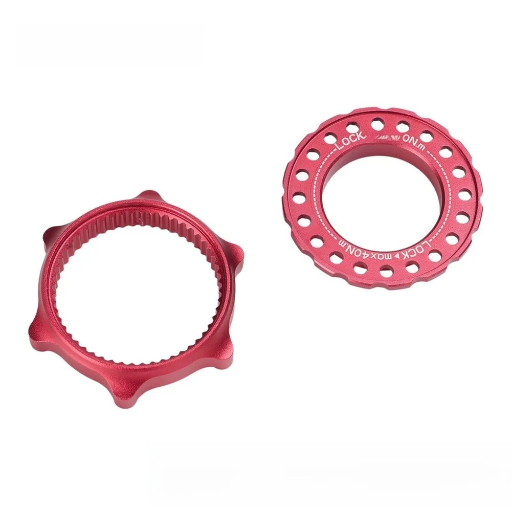 Aluminum Center Lock Adapter Converts to 6 Bolt Disc Brake Rotors Compatible with for Road and for Mountain Bike Wheels