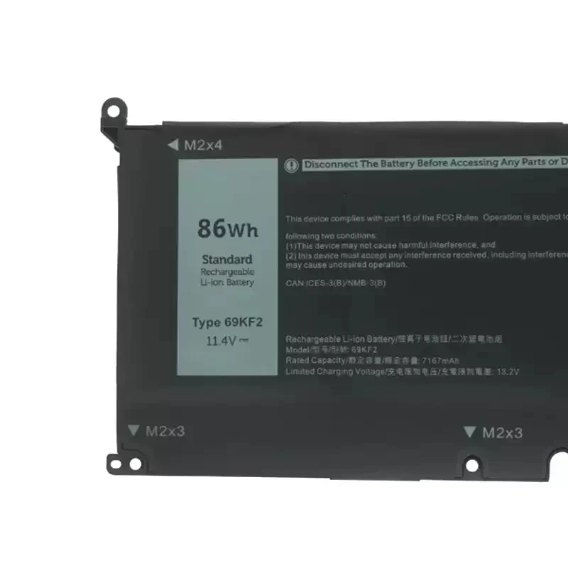 69KF2 86Wh 8FCTC 56Wh Laptop Battery for Dell Inspiron G15 5510 5511 5515 5520 XPS15 9500 P91F M15 M17 R3/R4 Replacement Battery